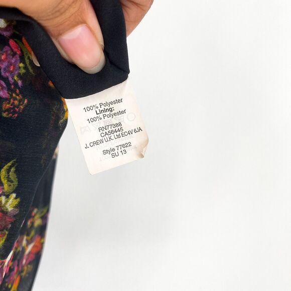 Madewell Women 00 Mountain Skirt Black Floral Micro Pleated Mini Polyester NEW - Picture 4 of 5